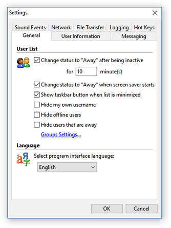 softros lan messenger firewall settings