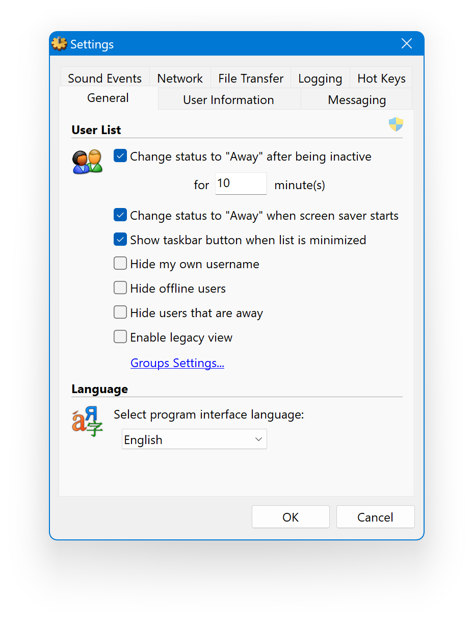 softros lan messenger firewall settings